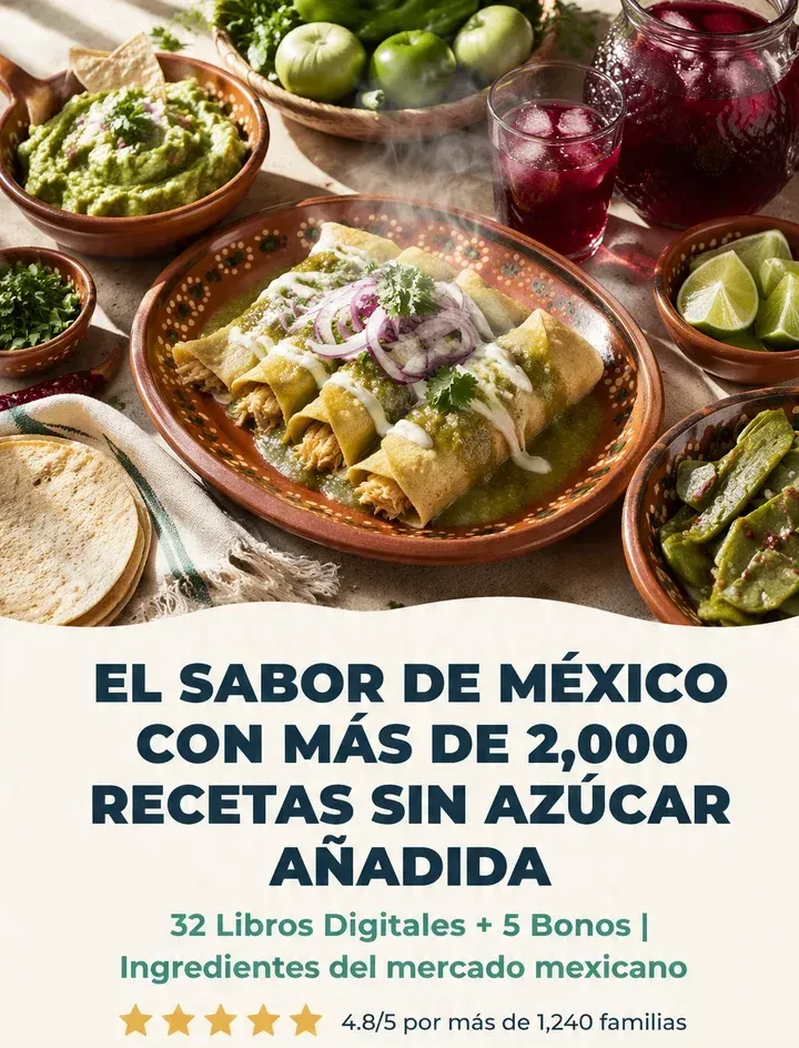 Recetario de cocina mexicana sin azúcar para diabéticos