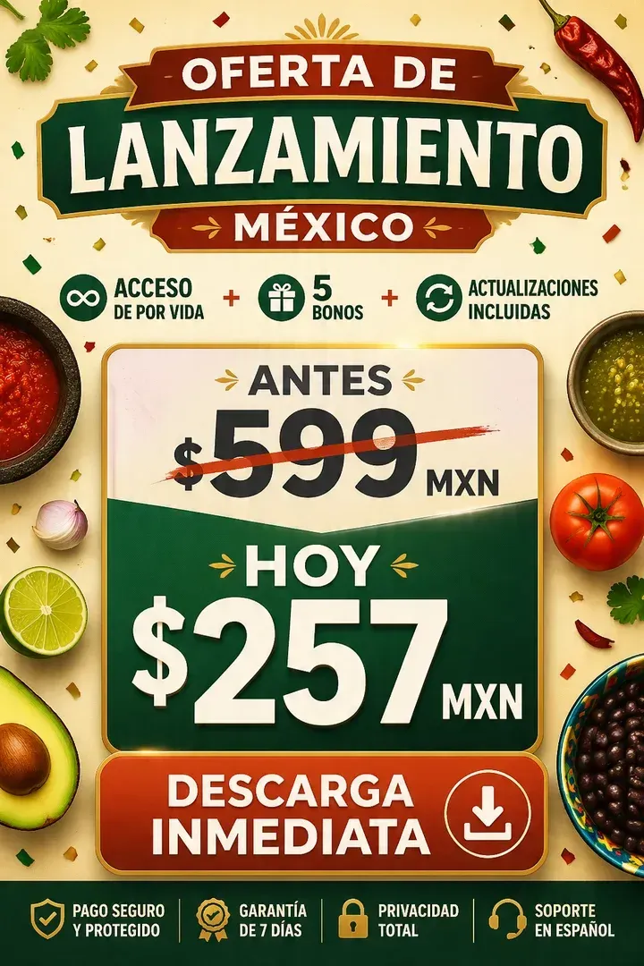 Oferta de lanzamiento recetario para diabéticos